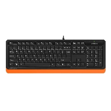Комплект клавиатура+мышь A4Tech FStyler F1010 проводной, USB, 1600 DPI, чёрный/оранжевый