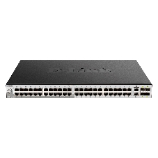 Коммутатор D-Link DGS-3130-54PS/B, 48×1 Гбит/с + 2×10 Гбит/с Base-T + 4×10 Гбит/с SFP+, управляемый