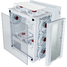 Компьютерный корпус Ginzzu CL610 mATX FAN 4*12FRGb белый