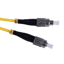 Патч-корд оптический Cabeus Tight Buffer FOP(d)-9-LC-FC-7m Duplex LC/FC, OS2 9/125, LSZH, 7м, Ø 3мм, чёрный хвостовик, цвет: жёлтый
