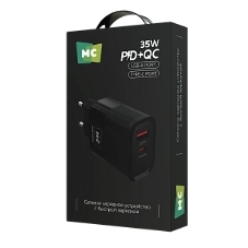 Сетевое зарядное устройство MORE CHOICE NC82 1USB+1Type-C 3.0A PD 35W+QC3.0 для Type-C Type-C черный