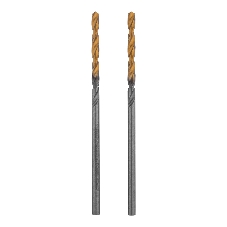 Сверло спиральное по металлу Denzel 2 x 49мм, Р6М5, Golden Tip, 2 шт.