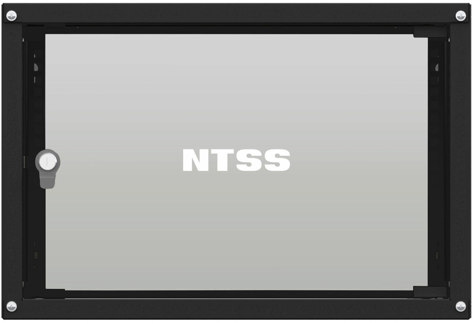 Шкаф коммутационный NTSS Lime (NTSS-WL6U5545GS-BL) настенный 6U 550x450 мм пер. дв. стекл несъемн. бок. пан. 30 кг черный 370 мм 9.6 кг 110 град. 370 мм IP20 сталь