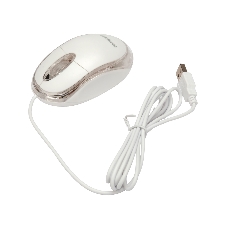 Мышь проводная Гарнизон GM-100W белый, 1000 dpi, USB, кнопки - 3