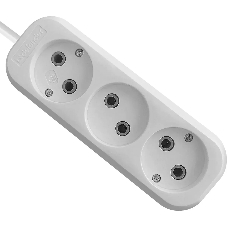 Удлинитель Defender (99276) B230 - 3 роз х 2 м, белый