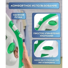Утюг Homestar HS-4001 белый/зеленый, 2000 Вт, 20 г/мин, 100 г/мин, 90 мл