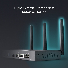 VPN-маршрутизатор TP-Link ER706W Omada с гигабитными портами и поддержкой Wi-Fi AX3000, 1 гиг. SFP WAN/LAN, 1 гиг. RJ45 WAN, 4 гиг. RJ45 WAN/LAN, USB 3.0, до 574 М/с на 2,4 ГГц + до 2402 М/с