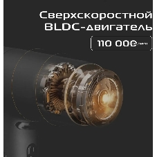Фен Red Solution F582 серый/серебристый, 1500 Вт, ионизация