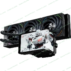 Водяное охлаждение для процессора Thermalright Wonder Vision 360 Turbo (360мм, LED, Black, ARGB/Fans: 3x120мм, 120.38CFM, 44.7dBA, 3000RPM/Pump height 107мм, 6400RPM, Rad thickness 27мм/S: 1700, 1200, 1851, 115X, 2011, 2066, AM5, AM4)