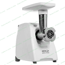 Мясорубка электрическая Аксион М35.02 белый, 1500 Вт, 1.7 кг/мин, реверс, защита от перегрузки, насадки - 4