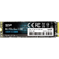 Накопитель SSD Silicon Power M-Series, 256Gb, PCIe 3.0 x4, M.2 2280, NVMe, R/W 2200/1600