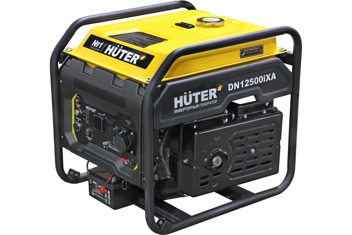 Электрогенератор бензиновый инверторный Huter DN12500iXA, 9 кВт, 84 дБ, 64.5 кг