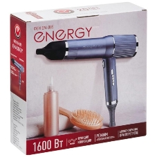 Фен Energy EN-885 серый/серебристый, 1600 Вт, ионизация