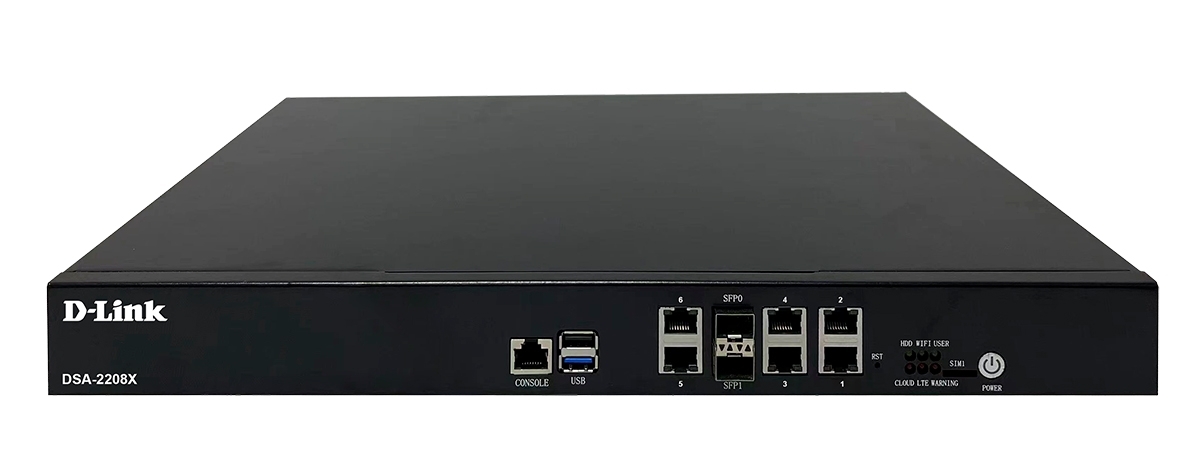 Маршрутизатор D-Link DSA-2208X/A1A, 6×1 Гбит/с + 2×10 Гбит/с SFP+, управляемый