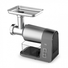 Мясорубка электрическая BQ MG1010 серый, 2200 Вт, 1.8 кг/мин, реверс, защита от перегрузки, насадки - 7