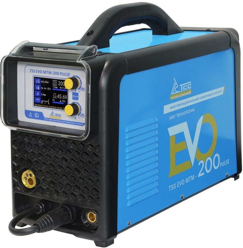 Сварочный полуавтомат ТСС EVO MTM-200 PULSE, инвертор MMA/TIG/MIG 5.04кВт