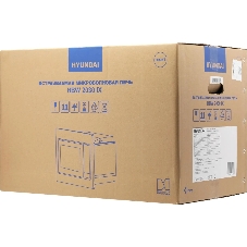 Микроволновая печь встраиваемая Hyundai HBW 2030 IX нержавеющая сталь, 20 л, 800 Вт, переключатели - поворотный механизм