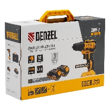 Дрель-шуруповерт Denzel CDH-BL-20, 20 В, 2 Ач, 50 Нм, бесщеточный
