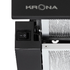 Вытяжка кухонная Krona KAMILLA T 600 BLACK (1 мотор)