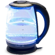 Чайник электрический Galaxy Line GL 0559, черный, стекло, 2200 Вт, 2 л