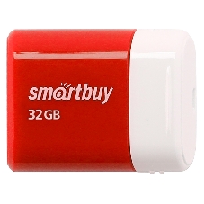 Флешка USB Smartbuy LARA Red (SB32GbLARA-R), 32Gb, USB 2.0, R/W 15/5, красный/белый
