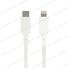 Кабель QUMO, MFI С94, Type-C на MFI Apple 8 pin, силиконовый, 1м, 2,22A, 9V, 20W, PD (белый)