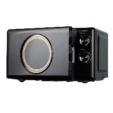 Микроволновая печь Horizont HSM205RBG черный/золотистый, 20 л, 700 Вт, переключатели — поворотный механизм