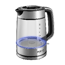 Чайник электрический Red Solution G104 1.7 л, 2200 Вт, черный/серебристый, нержавеющая сталь/стекло/пластик
