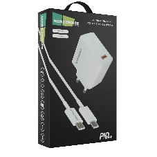 Сетевое зарядное устройство MORE CHOICE (4610196408915) NC60a 1USB-C 3.0A PD 20W быстрая зарядка для Type-C, белый
