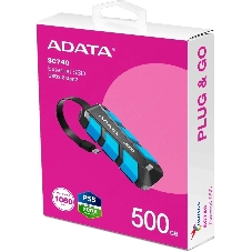 Внешний SSD ADATA SC740, 500 Gb, USB 3.2 Gen 2 Type-C, R/W 1050/1000, синий