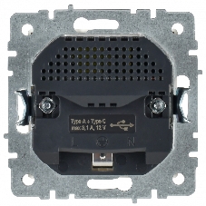 Розетка 1-местная IEK BRITE РЮш11-1-БрБ (BR-R14-16-U22-018-K01) с заземлением, с защитными шторками, 16А, с USB A+C 18 Вт, белый