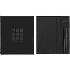 Набор Moleskine блокнот/ручка блокнот: Classic Large линейка черный