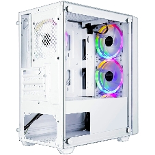 Компьютерный корпус Ginzzu CL610 mATX FAN 4*12FRGb белый