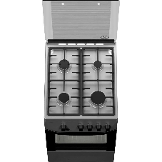 Плита газовая Darina 1D1 GM 241 014 Х нержавеющая сталь/черный, конфорок 4 шт, духовка 50 л, 50 см x 85 см x 60 см