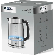 Чайник электрический Red Solution G104 1.7 л, 2200 Вт, черный/серебристый, нержавеющая сталь/стекло/пластик