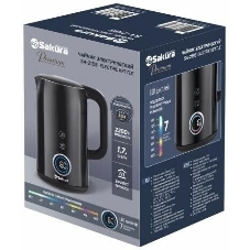 Чайник электрический Sakura SA-2185DBK Premium 1.7 л, дисплей, черный
