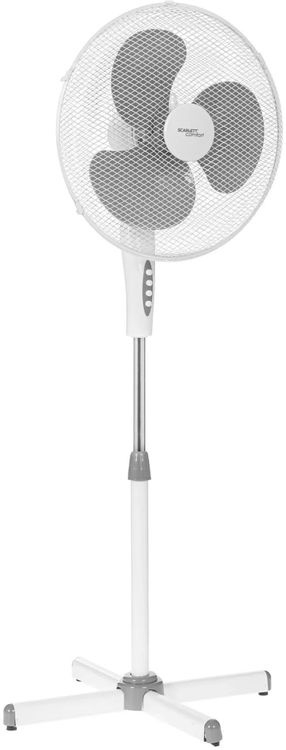 Вентилятор SCARLETT SC-SF111B01 белый/серый, напольный, 45 Вт, 3 скорости, 40 см