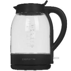 Чайник электрический Polaris PWK-1797-СGL, 2200вт, 1.8 л, стекло, черный