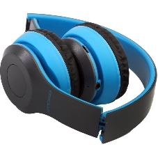 Беспроводные/проводные наушники Ergolux ELX-BTHP01-C06 синий, накладные, Bluetooth + проводной, до 8 ч