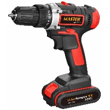 Дрель-шуруповерт MASTER ДА-18/2 Li, 18 В, 2 Ач, 40 Нм, щеточный