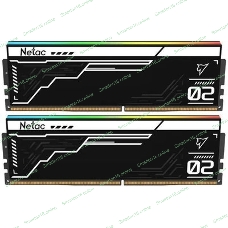 Оперативная память Netac Shadow II RGB, DDR5, 32GB (2x16GB), 6800 MHz, CL34, с радиатором, RGB, чёрный