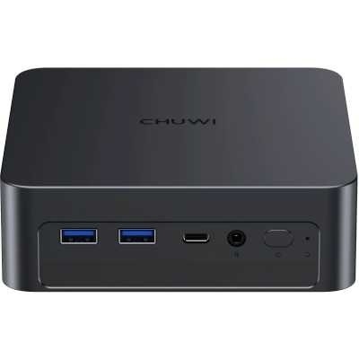Компьютер Chuwi AuBox Intel Core Ultra 7 256V(2.2Ghz)/16384Mb/1000PCISSDGb/Int:Intel Iris Xe Graphics/BT/WiFi/war 1y/0.865kg/Gray/Win11Pro + DDR5 (no Slots)/USB3.2*5/HDMI*2/DP*1/RJ45*1/WIFI6E,BT5.3/Tipe-C*2/bracket/Aluminum Alloy + Galvanize
