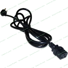 Шнур питания Lanmaster LAN-PP19/SHA-5.0-BK C19-Schuko проводник.:3x1.5мм2 5м 220В 16А черный