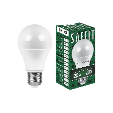 Лампа светодиодная SAFFIT SBA6020 (55013) 20Вт Е27 теплый