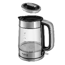 Чайник электрический Red Solution G104 1.7 л, 2200 Вт, черный/серебристый, нержавеющая сталь/стекло/пластик