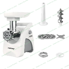 Мясорубка электрическая Zelmer ZMM9801B белый, 2200 Вт, 3.0 кг/мин, реверс, насадки - 5