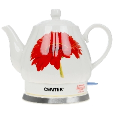 Электрочайник Centek CT-0062 белый, 2.0 л, 2000 Вт, скрытый нагревательный элемент
