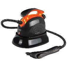 Пароочиститель Endever Odyssey Q-804 чёрный/оранжевый, ручной/напольный, 1800 Вт, 50 г/мин, 1200 мл