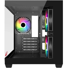 Компьютерный корпус Bloody CC-121 черный без БП mATX 7x120мм 1xUSB 2.0 1xUSB 3.0 audio