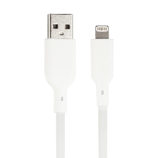 Кабель QUMO, MFI С48, USB-A на Apple 8 pin, силиконовый, 1м, 2,4A, 5V, 12W (белый)